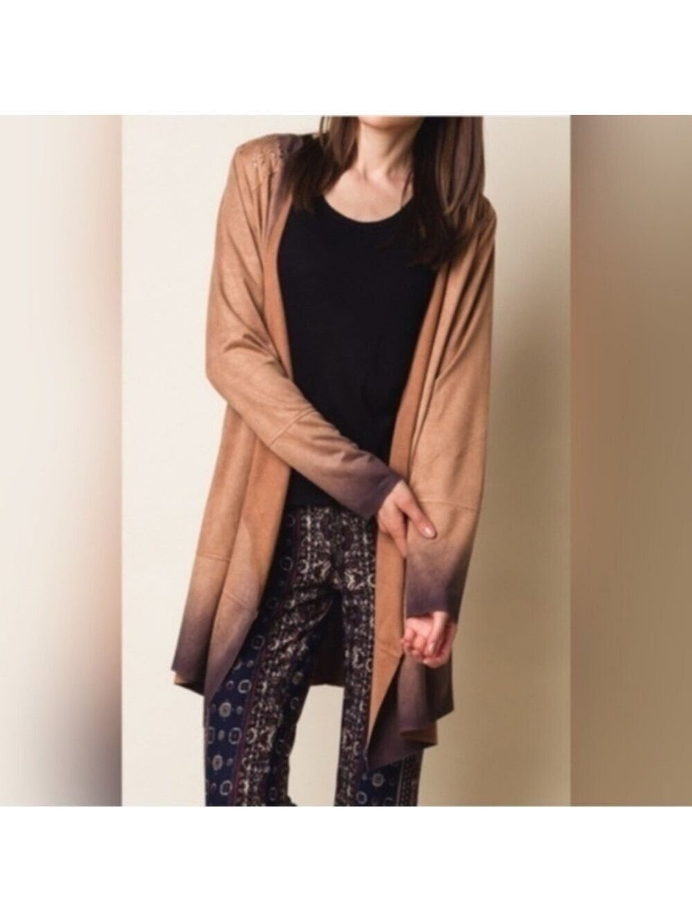 Ombre Suede Cardigan